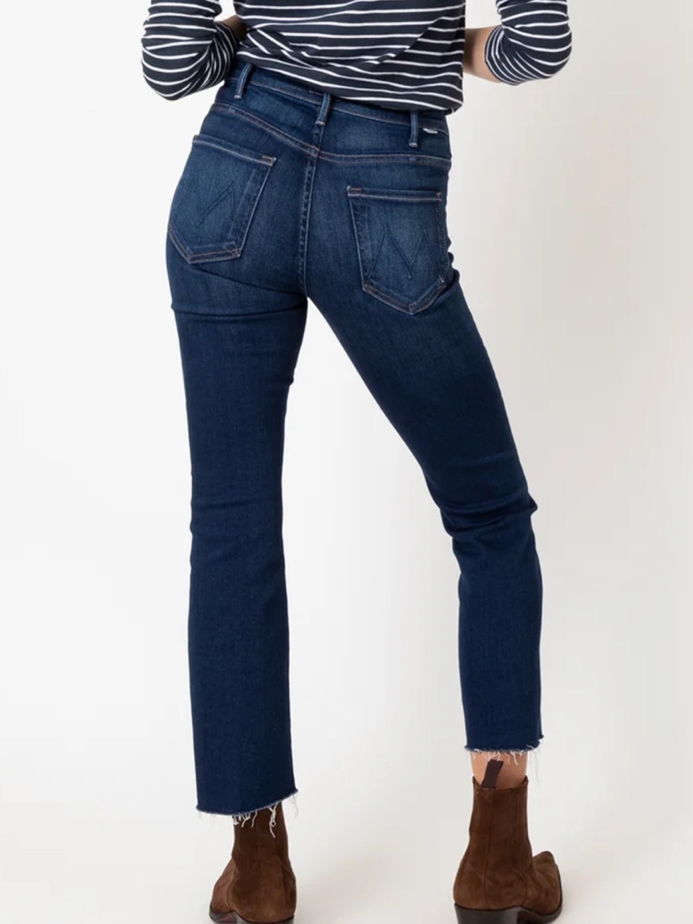 NWOT MOTHER The Hustler Ankle Fray jeans in size 27 - Picture 3 of 13
